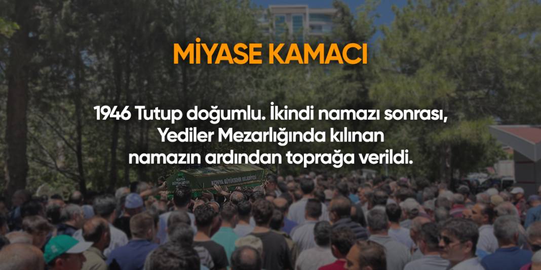 Konya'da bugün vefat edenler | 14 Ocak 2025 10